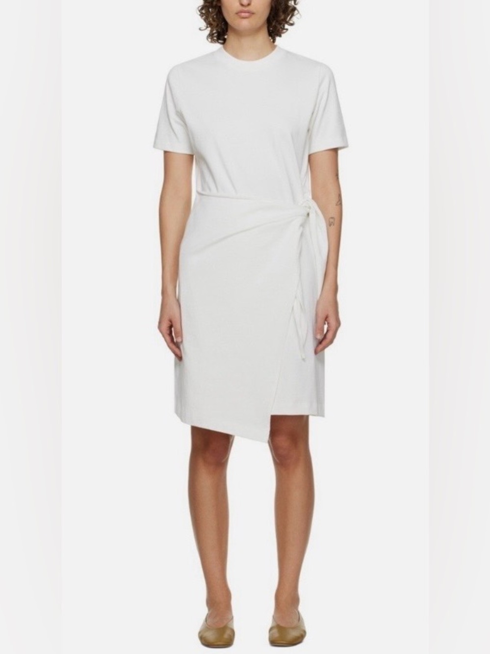 NWOT Vince Side Tie Cotton T-Shirt Dress